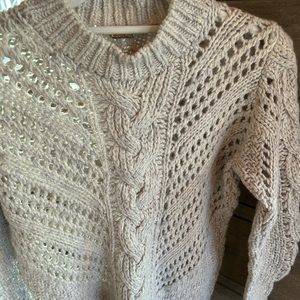 Adam Lippes Wool Cashmere Crewneck Cableknit Sweater